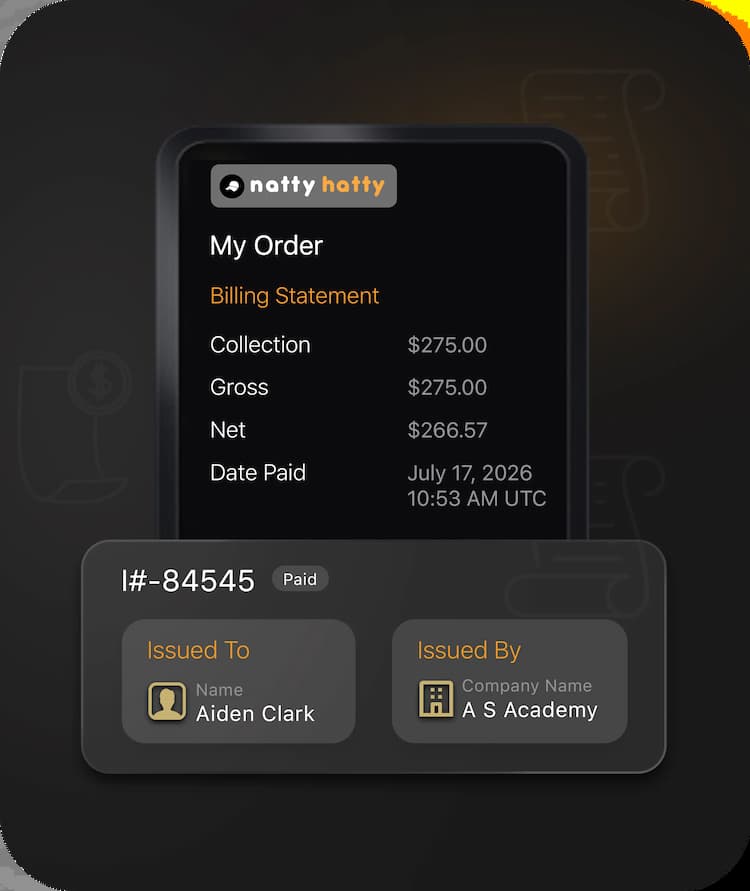 Sports finance management interface with automated invoices, payment status tracking, and balance management for finance teams.