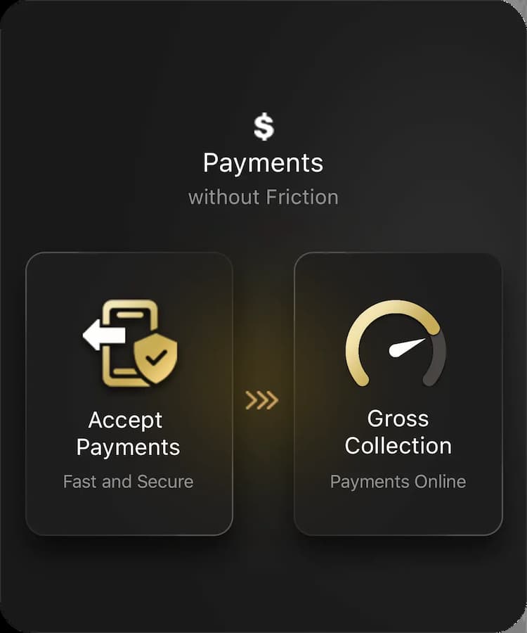 Sports payment management system with fast online checkout, in-app requests, and real-time gross collection monitoring for sports organizations.