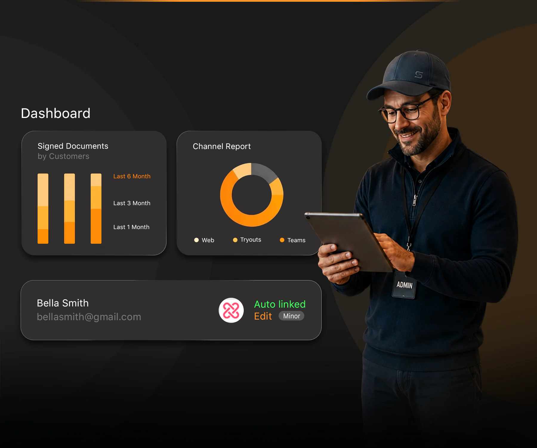 Team sports check-in & waiver system with real-time visibility into waiver activity